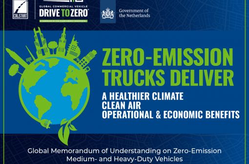 First Ever Global MOU on 100% Zero-Emission Medium and Heavy Duty Vehicles Announced under EVI's Drive to Zero Campaign