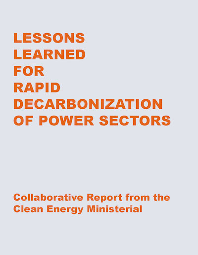 lessons learned for rapid decarbonization of power sectors report cover 1