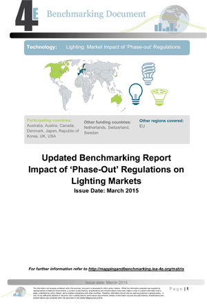 report cover: Updated Benchmarking Report: Impact of Phase-Out Regulations on Lighting Markets